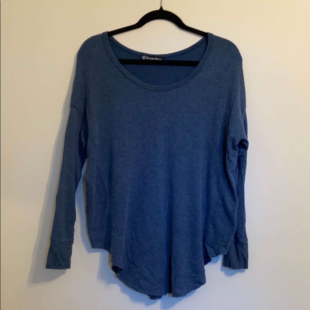 Dark teal curved hem tunic